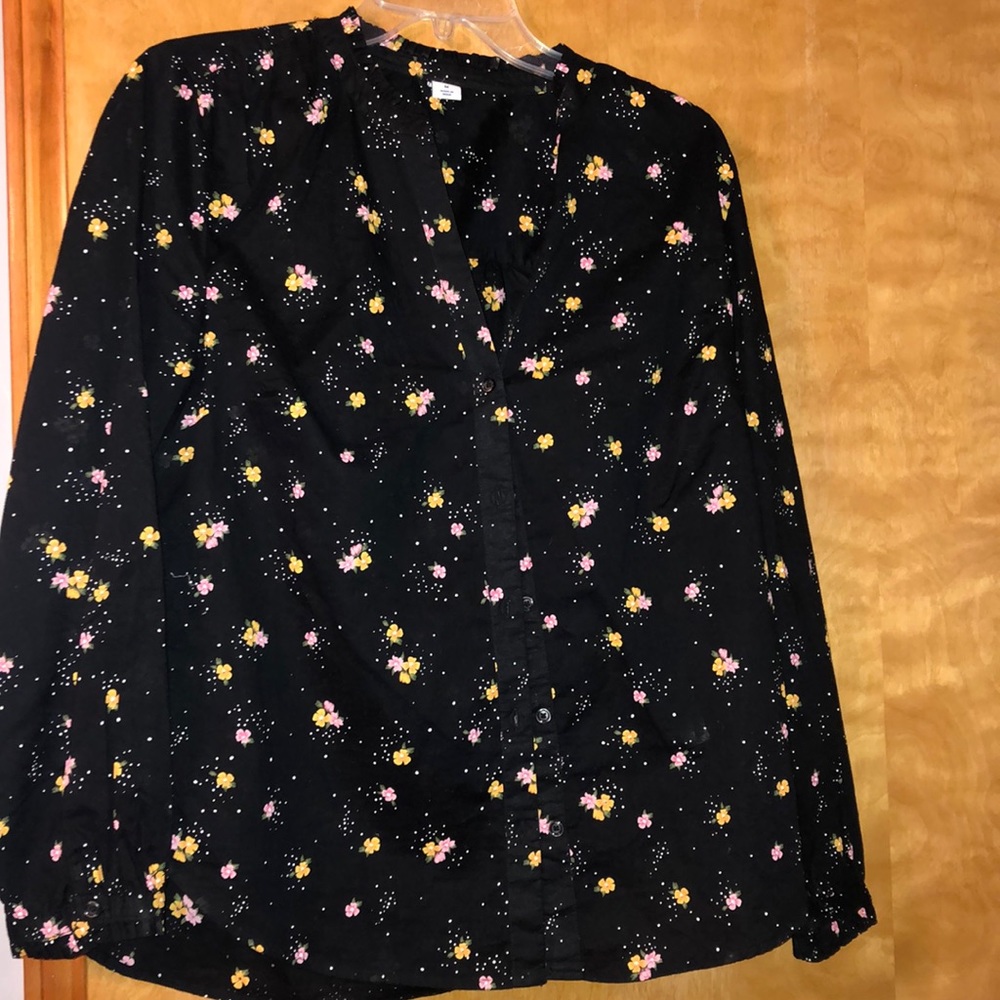 Button Down Black Top